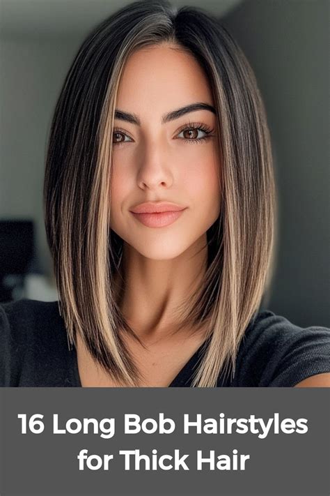 16 Long Bob Hairstyles for Thick Hair | Long bob hairstyles for thick