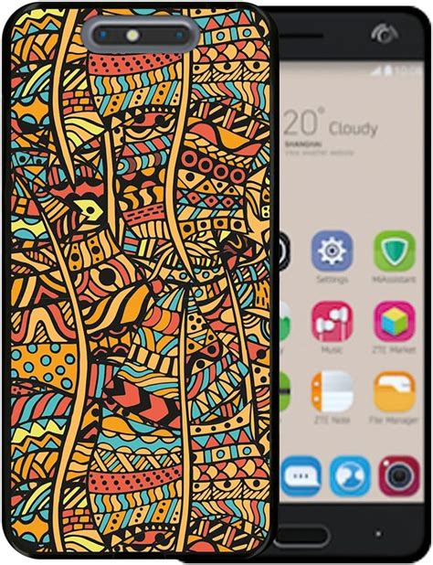 Woowcase Zte Blade V H Lle Handyh Lle Silikon F R Ethnisch Blumiger