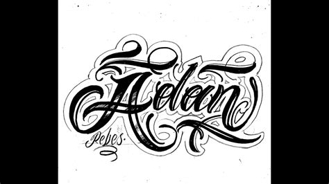 Letras Para Tatuar ADAN DRAWING CHICANO LETTER CHICANO LETTERING