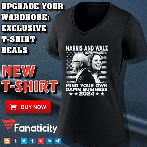 Harris And Walz Mind Your Own Damn Business Usa Flag Shirt