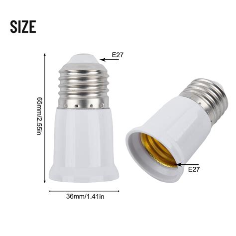 E26e27 Bulb Base Extender With 1 2 Inch Extension For Enhanced Lighting