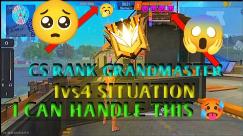 Cs Rank Grandmaster Push 🥵🔥🔥youtube Freefire Csrankpush 1vs4clutch