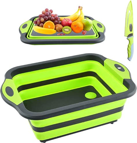 Collapsible Cutting Board Foldable Multi Function Dish Tub With