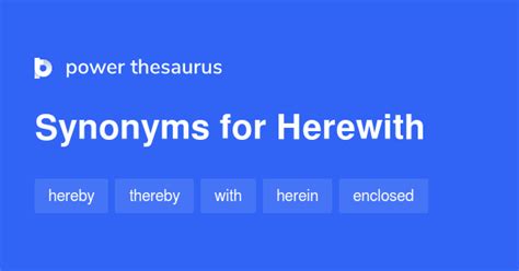 herewith synonyms  similar words phrases