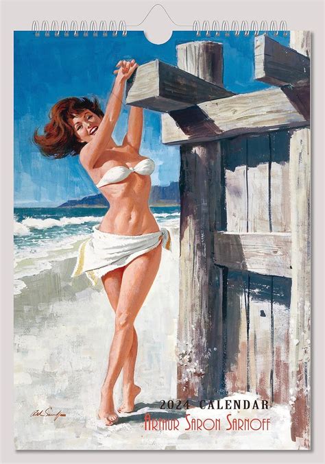 Arthur Saron Sarnoff Wall Calendar 2024 Pin Up Glam Sexy Girl Retro Vintage 8x12