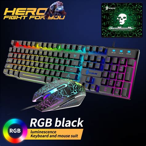 C Combinaci N De Teclado Y Rat N Para Juegos De Arco Ris Kit De