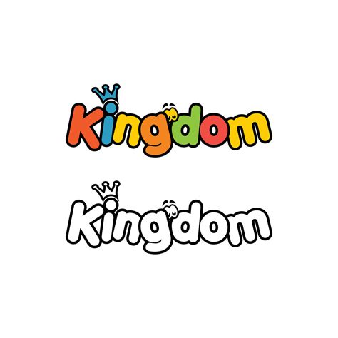 Kingdom Kid Logo - kingdom text logo template for kids 16881780 Vector ...