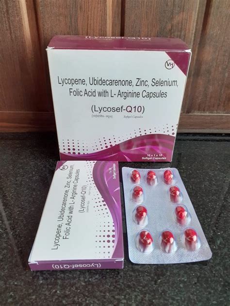 Coenzyme Q10 Lycopene 5000mcg Zinc Sulphate L Arginine Selenium With