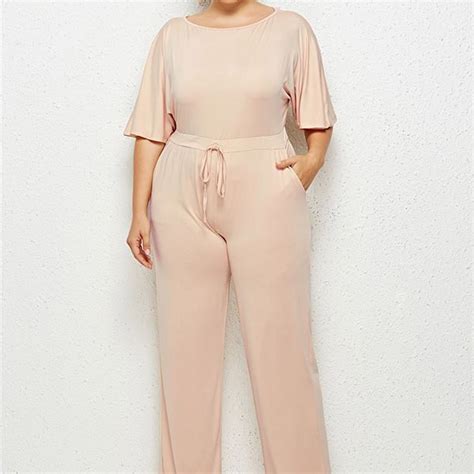 Wide Leg Elegant Jumpsuit With Sleeveless And V Neck