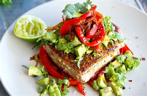 Mexican Tuna Steak With Avocado Salsa Paleo Whole30