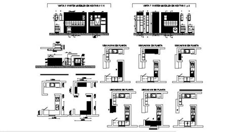 Kitchen Island Platform 2d Front Model Elevation Detail Dwg File Cadbull