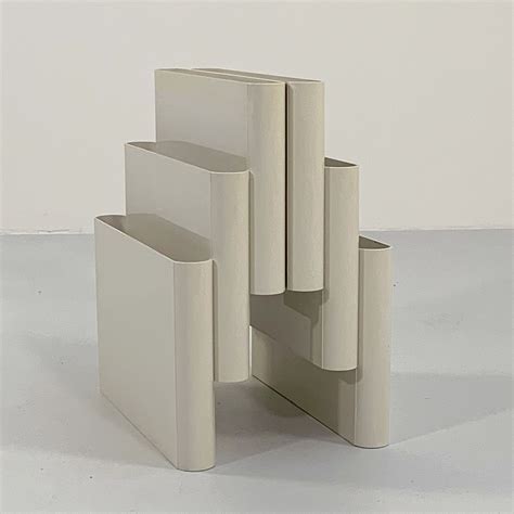 White Magazine Rack By Giotto Stoppino For Kartell S