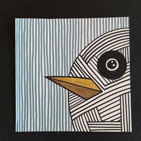 Perla Schippers On Instagram Weird Abstract Bird With Lines