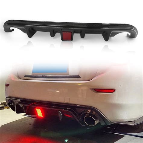 Carbon Fiber Look Rear Bumper Diffuser Spoiler For Infiniti Q50 2014 17