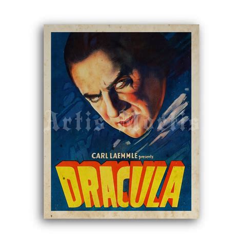 Printable Dracula Vintage 1931 Classic Vampire Horror Movie Poster