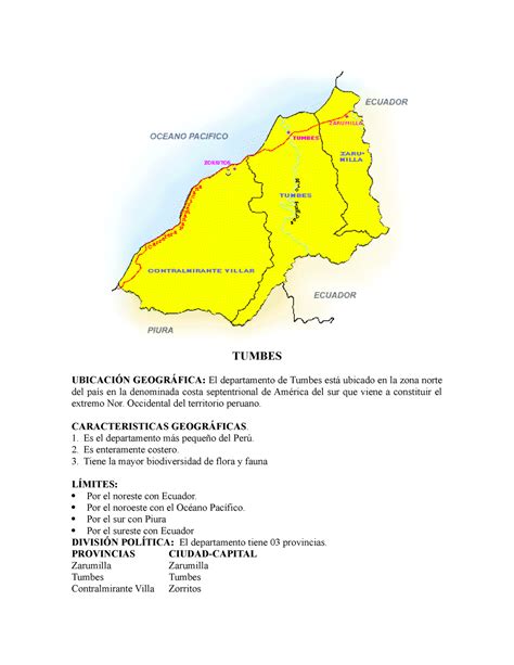 Resumen De Los Recursos Turisticos Del Departamento De Tumbes Ii