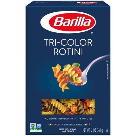 Barilla® Classic Blue Box Pasta Tri Color Rotini 12 Oz