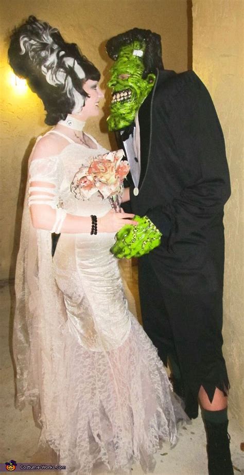 Frankenstein And His Bride Couple Costume Homemade Couples Costumes Homemade And Halloween Costumes