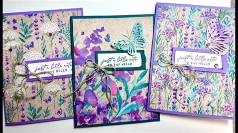 Sneak Peek Easy Cards With Perennial Lavender Dsp In