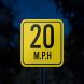 Advisory Speed Mph Aluminum Sign Reflective