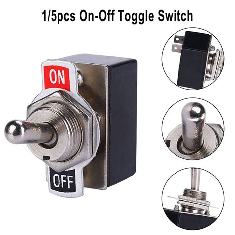 1PCS 2 Foot On Off Prewired Rocker Toggle Switch 2 Position SPST 6A