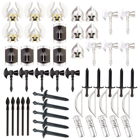 Medieval Weapons Kit Middle Age Military Figure Knights Helmet Armor