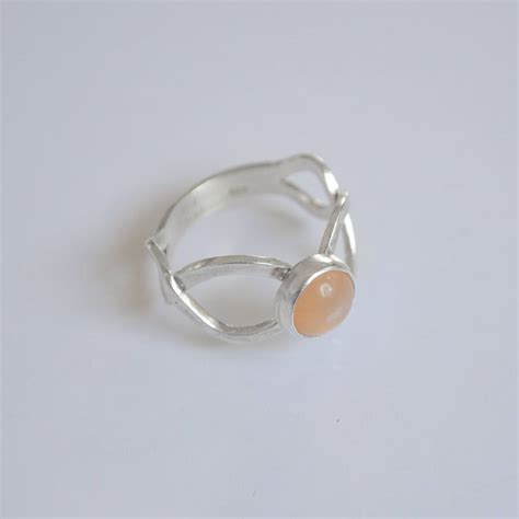 Silver Moonstone Ring, Moonstone Ring, Sterling Silver Moonstone Ring ...