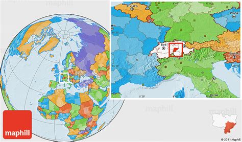 Political Location Map Of Uri Highlighted Country