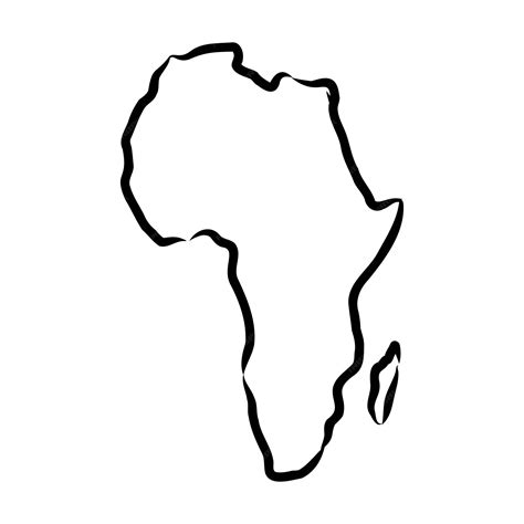 Premium Vector Africa Map Outline Graphic Freehand Drawing On White