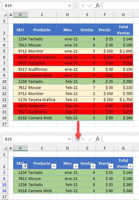 Cómo Filtrar por Color en Excel y Google Sheets Automate Excel