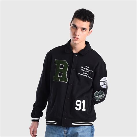 Jual Roughneck Vb Black Clover Varsity Jacket Shopee Indonesia