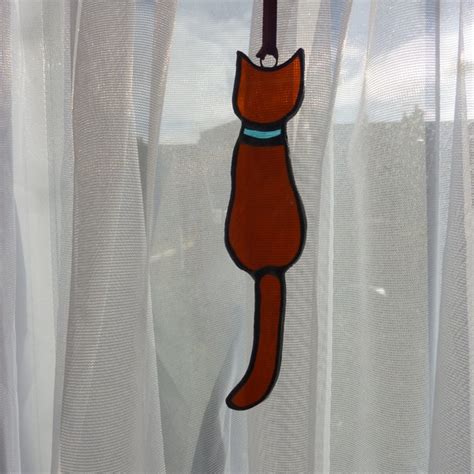 Stained Glass Cat Etsy