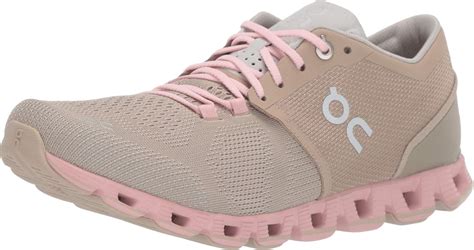 On Running Damen Cloud X Textile Synthetic Sand Rose Trainer Eu