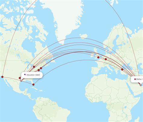 All Flight Routes From Houston To Doha Iah To Doh Flight Routes