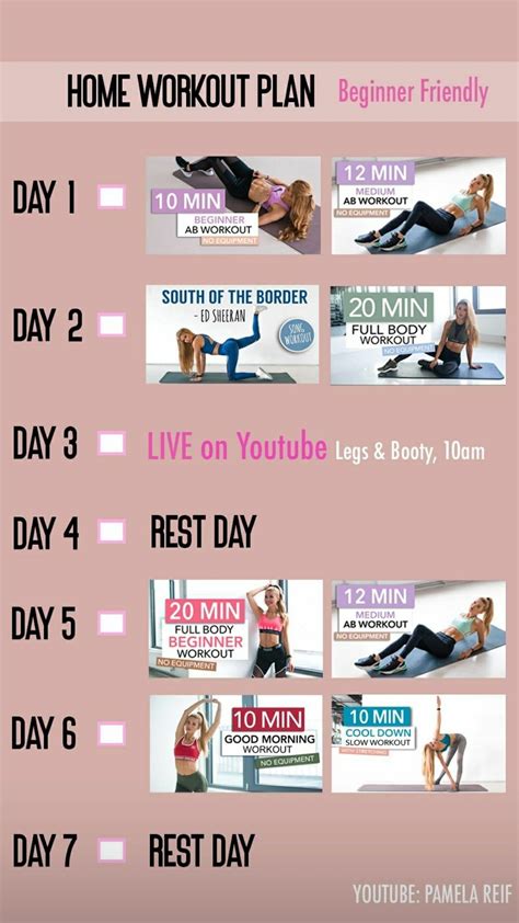 Pamela Reif Workout Plan Beginner