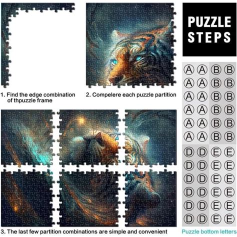 1000 Pièces Puzzles Pour Adultes Nébuleuse Tigre Puzzle Pour Adultes