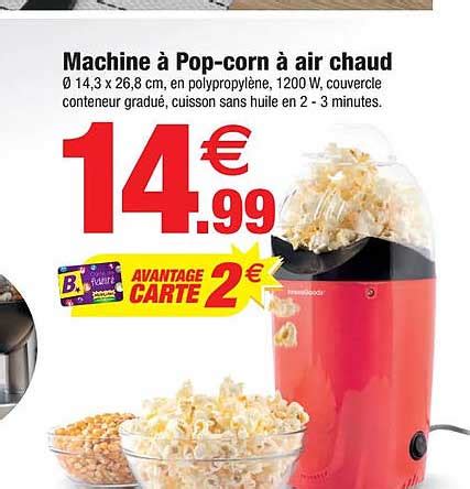 Offre Machine à Pop corn à Air Chaud chez Bazarland