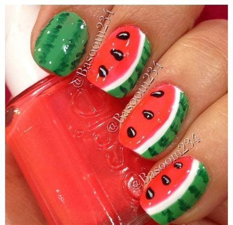 Fun Watermelon Nail Designs Perfect For Summer Fashionsy