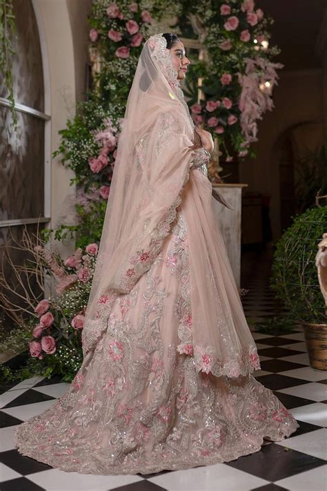 Latest Walima Long Maxi In Pink Color With Beautiful Embroidery Dabka