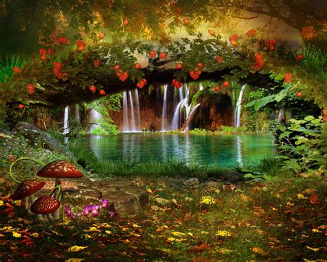 Waterfall Flowers Wallpapers Wallpaper Cave B9c