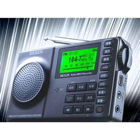 Radio Degen De Fm Mw Sw Banda Completa Cart O Sd Rds Submarino