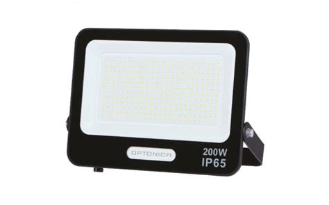 LED SMD Floodlight Black Body IP65 With 30cm Cable Optonica LED