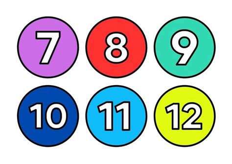 The Numbers Are Arranged In Different Colors