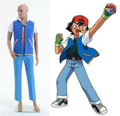 Pokemon Ash Ketchum Set Jacket Pants Cosplay Costume Style A Custom