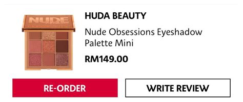 Huda Beauty Nude Obsession Eyeshadow Palette Mini Medium Beauty