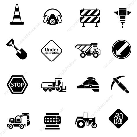 Roadwork Icons Illustration Stock Image F019 9596 Science Photo