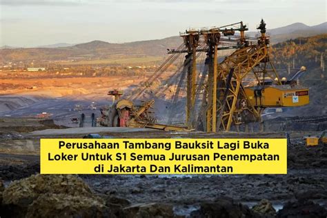 Lowongan Kerja Pertambangan Bauksit Di Pt Cita Mineral Investindo