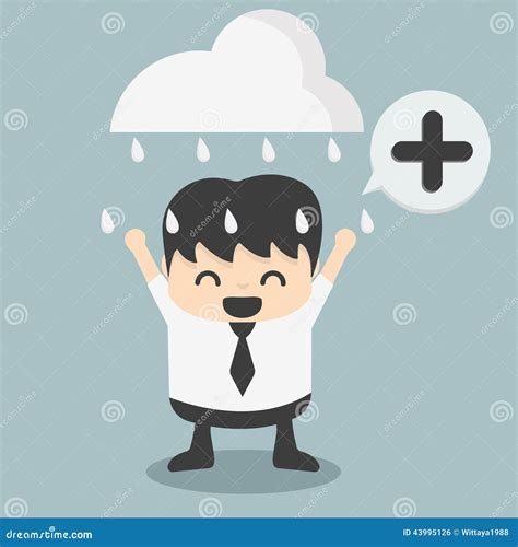 Think positive stock vector. Illustration of background - 43995126