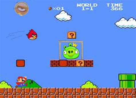 Angry Birds vs. Super Mario by elijahwasson on DeviantArt