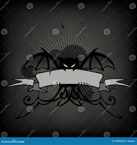 Halloween Bat Scroll Stock Vector Illustration Of Festival 10993962